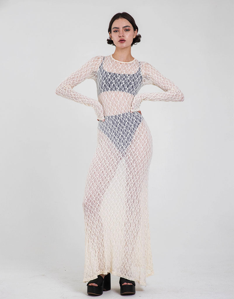 SERENA IVORY LACE DRESS