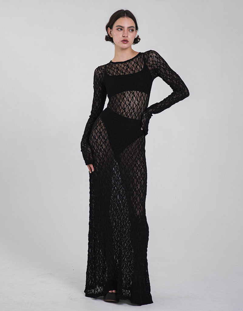 VITTORIA BLACK LACE DRESS