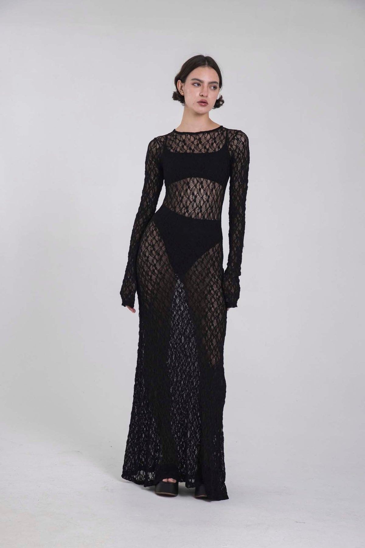 VITTORIA BLACK LACE DRESS