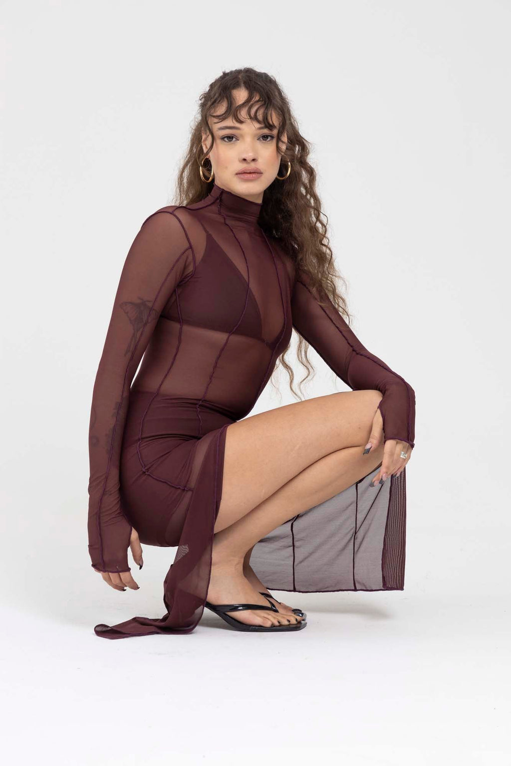MARGOT WINE DRESS